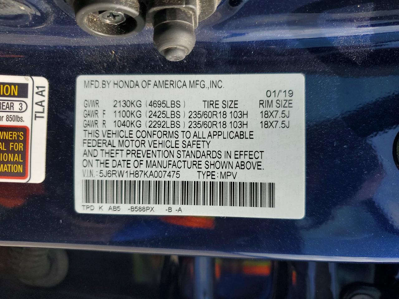 Honda Crv Exl