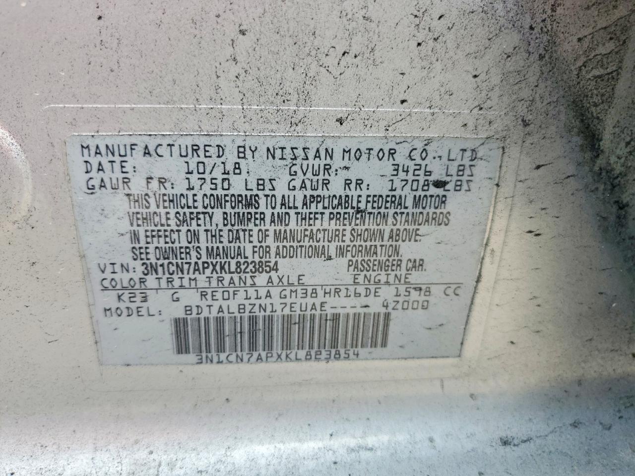 Nissan Versa Sv