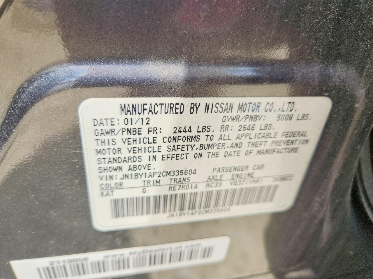 INFINITI M37 Base Base