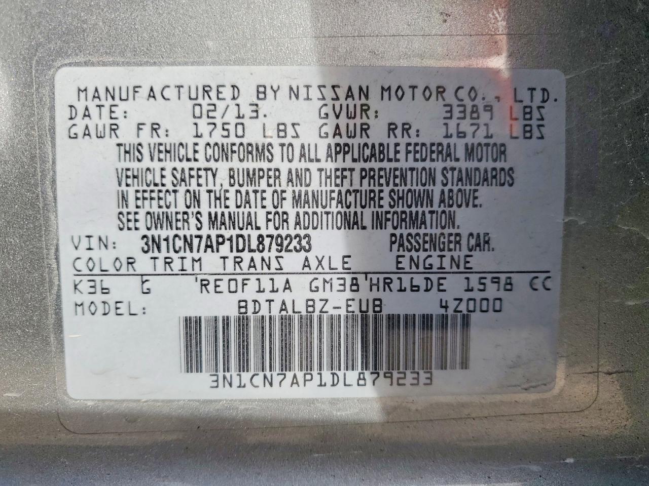 Nissan Versa 1.6 S