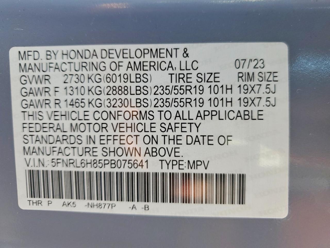 Honda Odyssey Touring