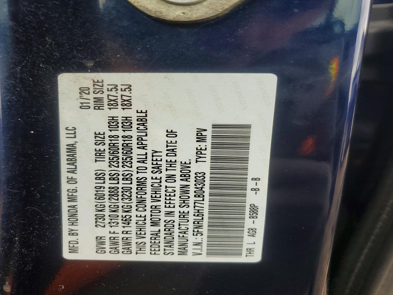 Honda Odyssey Exl