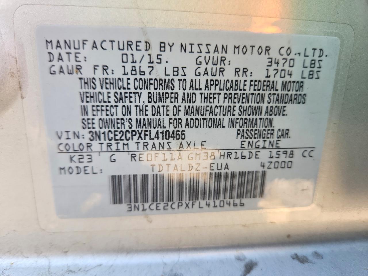 Nissan Versa Sv