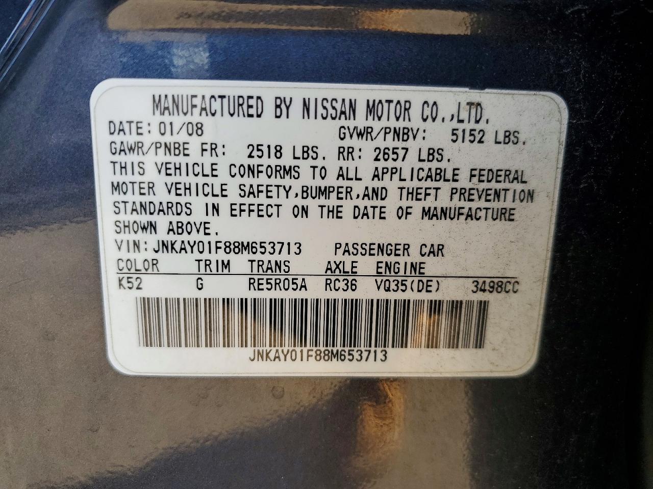 INFINITI M35 X X