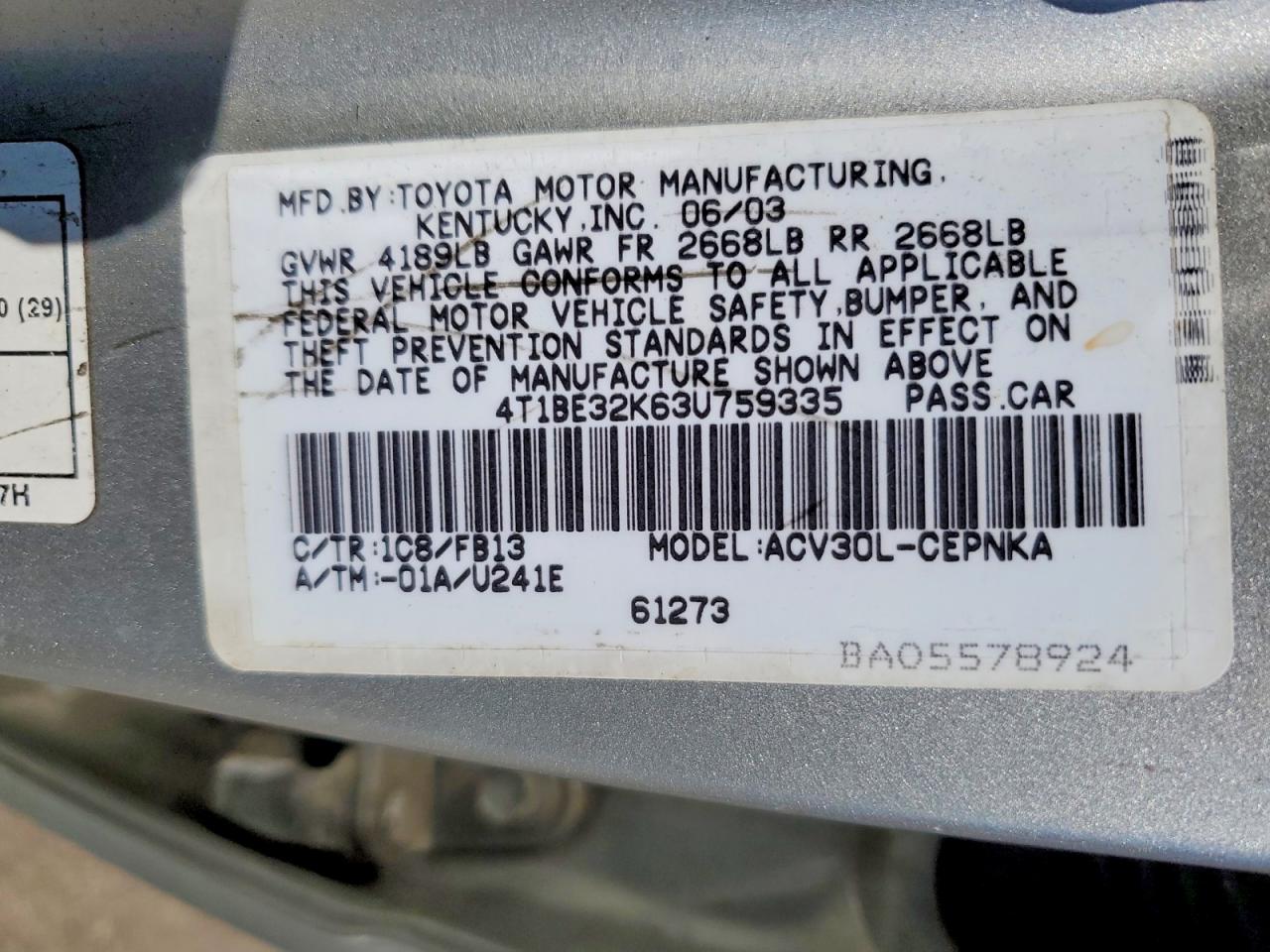 Toyota Camry Le