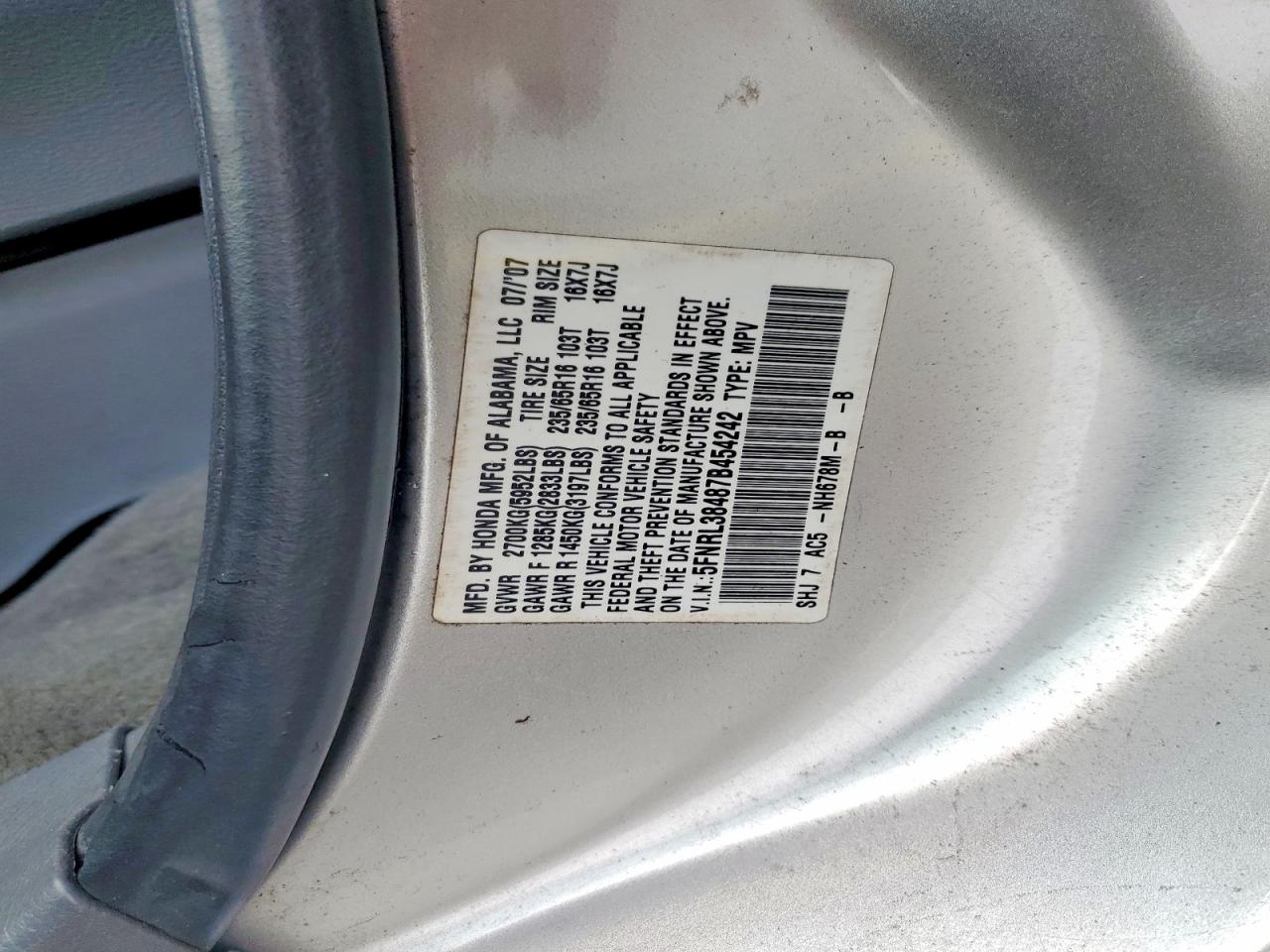Honda Odyssey Ex