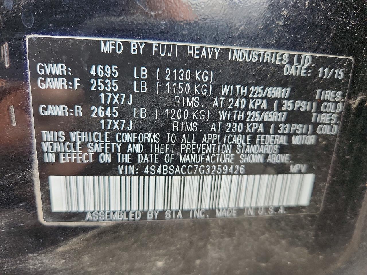 Subaru Outback 2.5i Premium