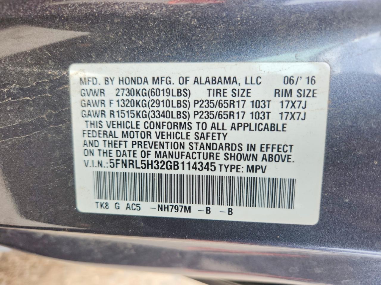 Honda Odyssey Se