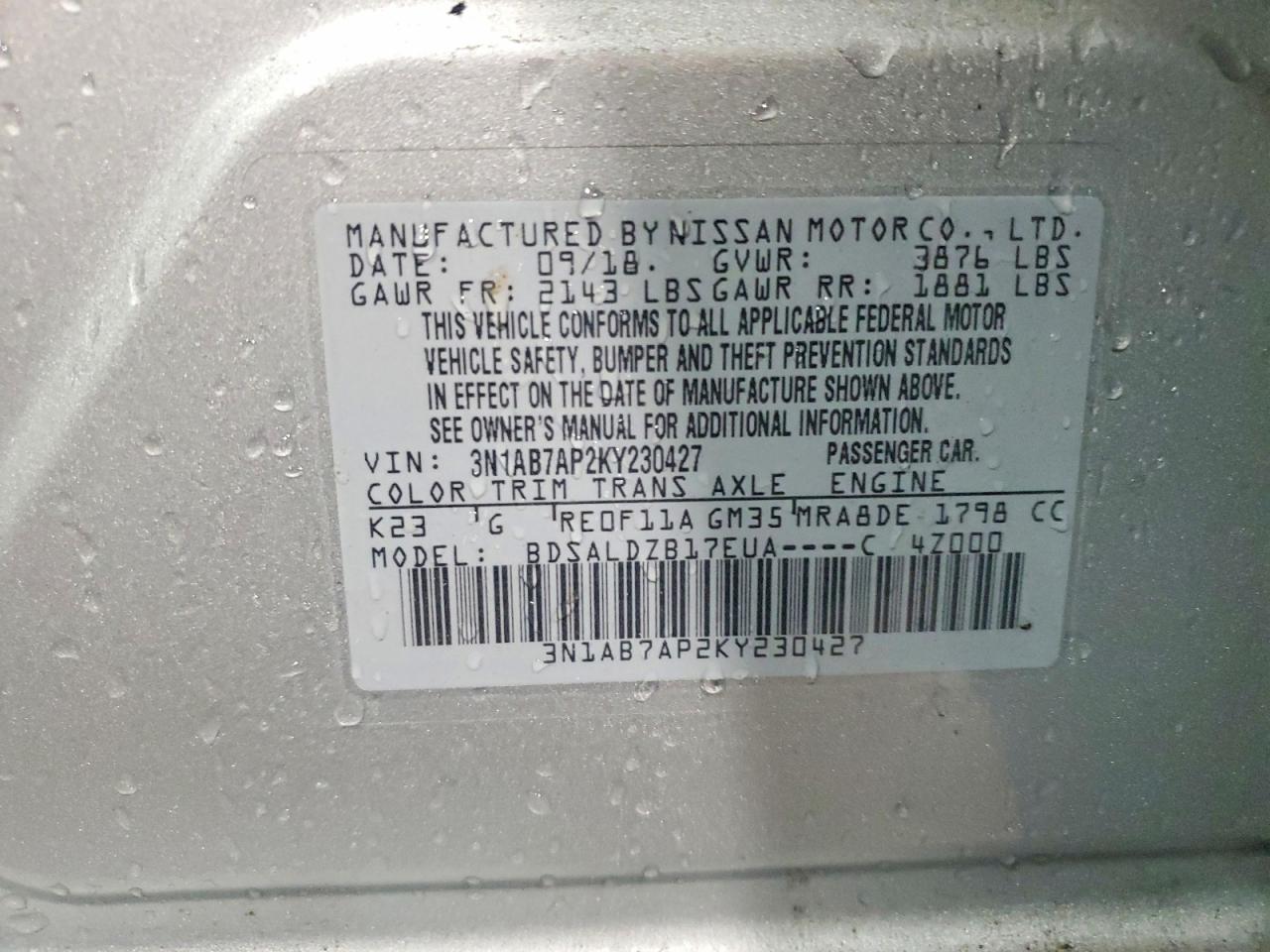 Nissan Sentra Sv
