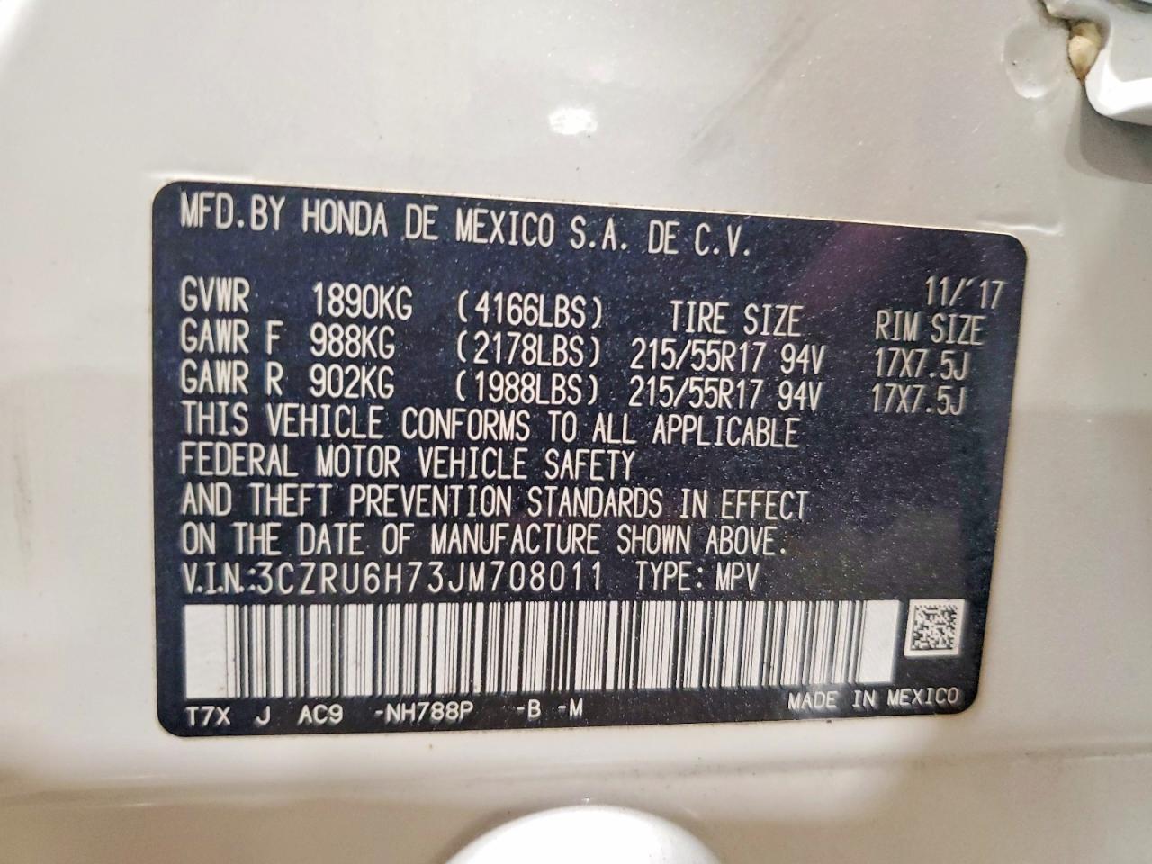 Honda HR-V Exl