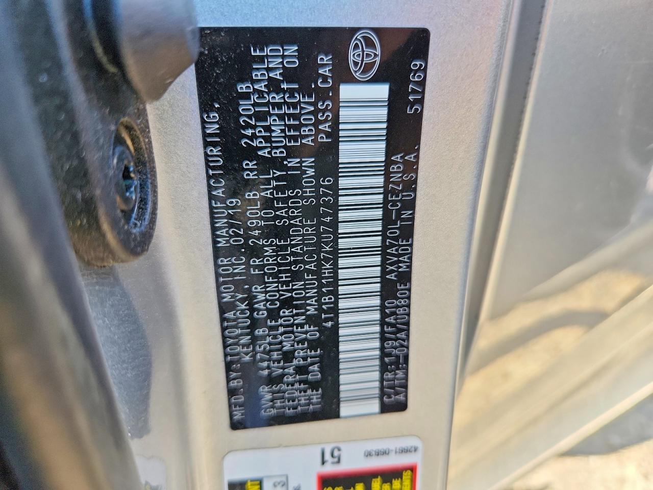 Toyota Camry Le
