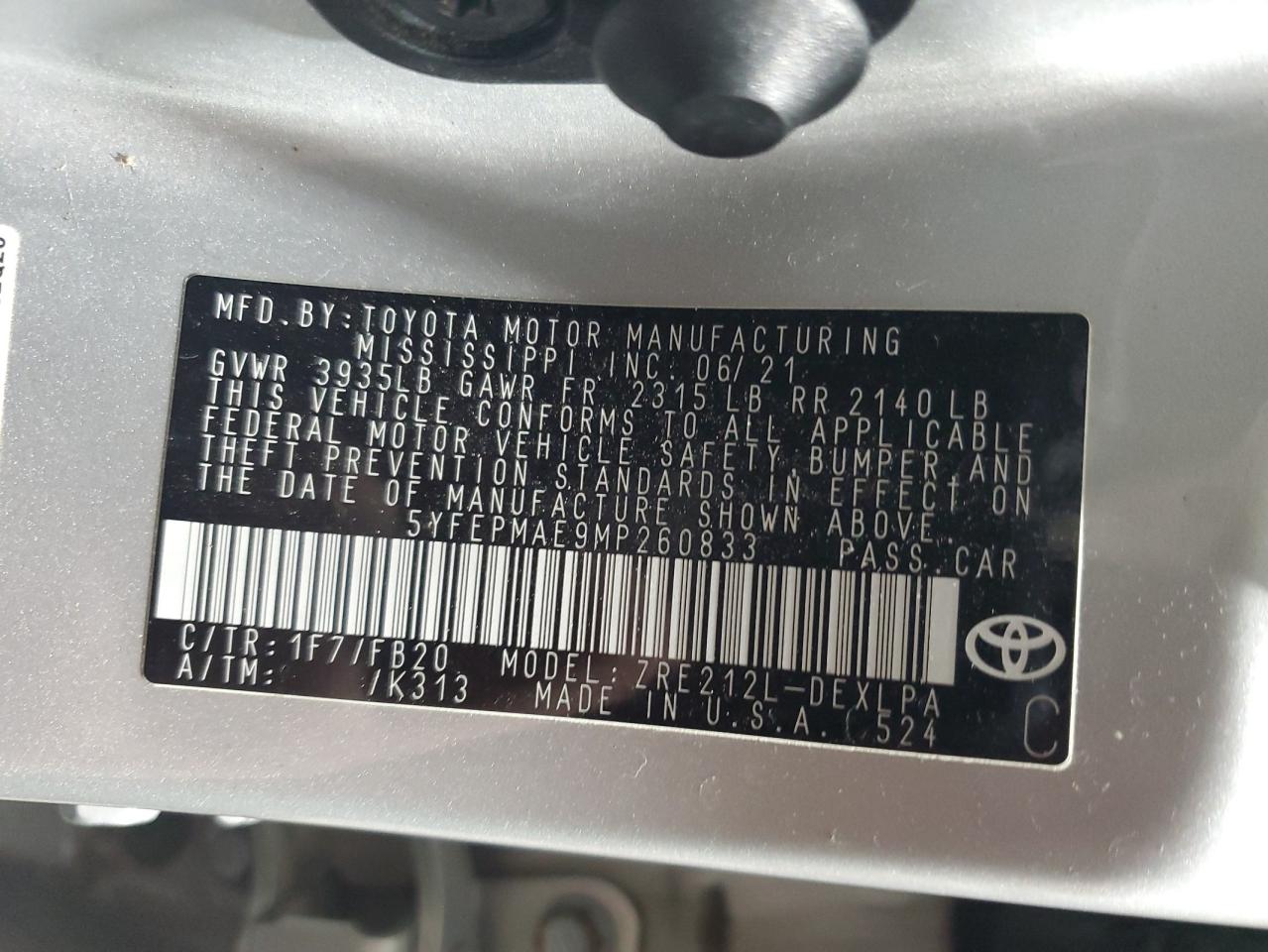 Toyota Corolla Le