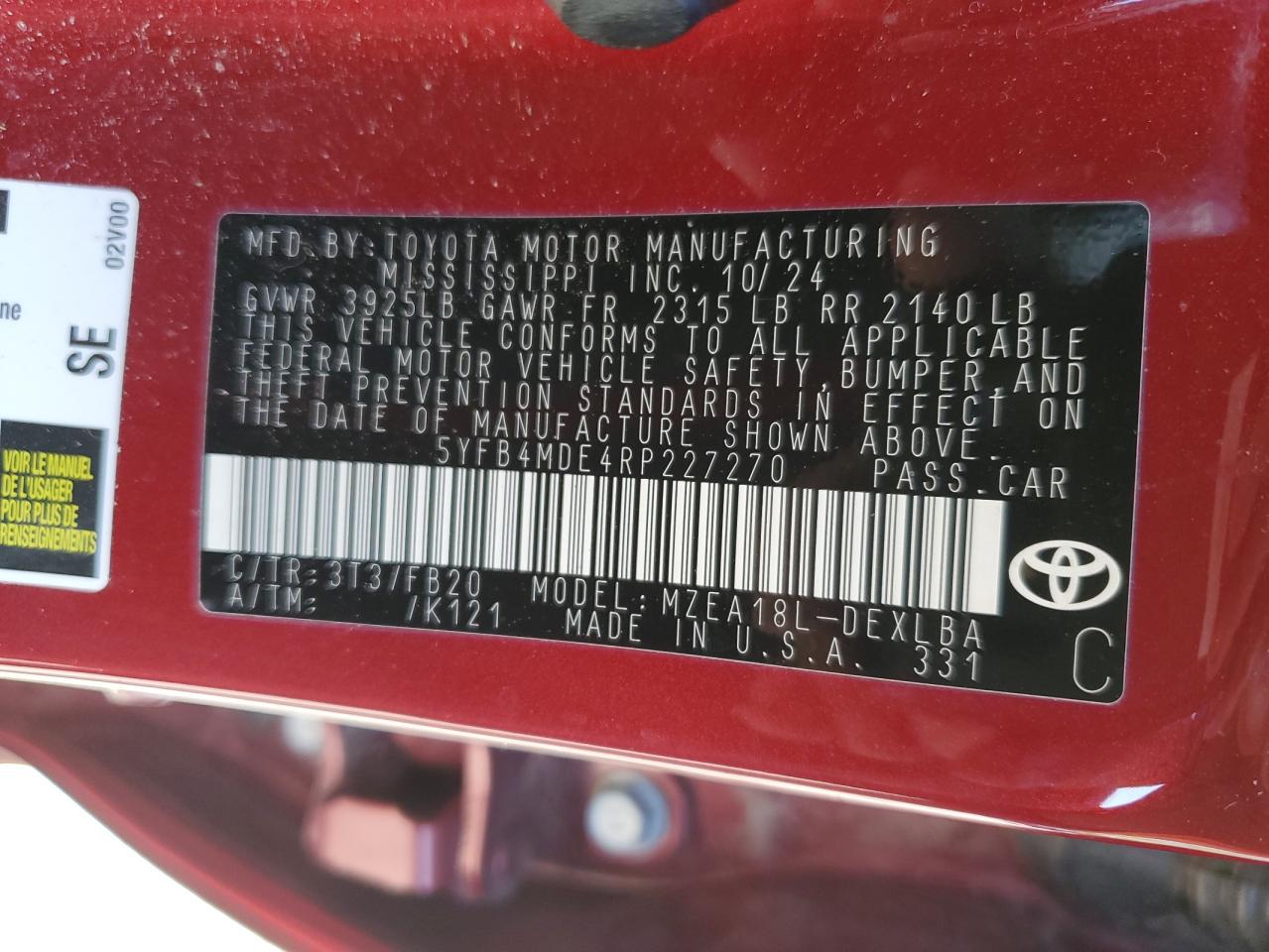 Toyota Corolla Le