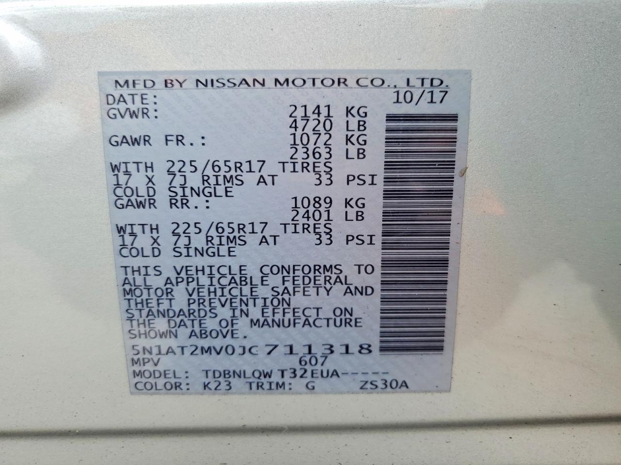 Nissan Rogue Sv