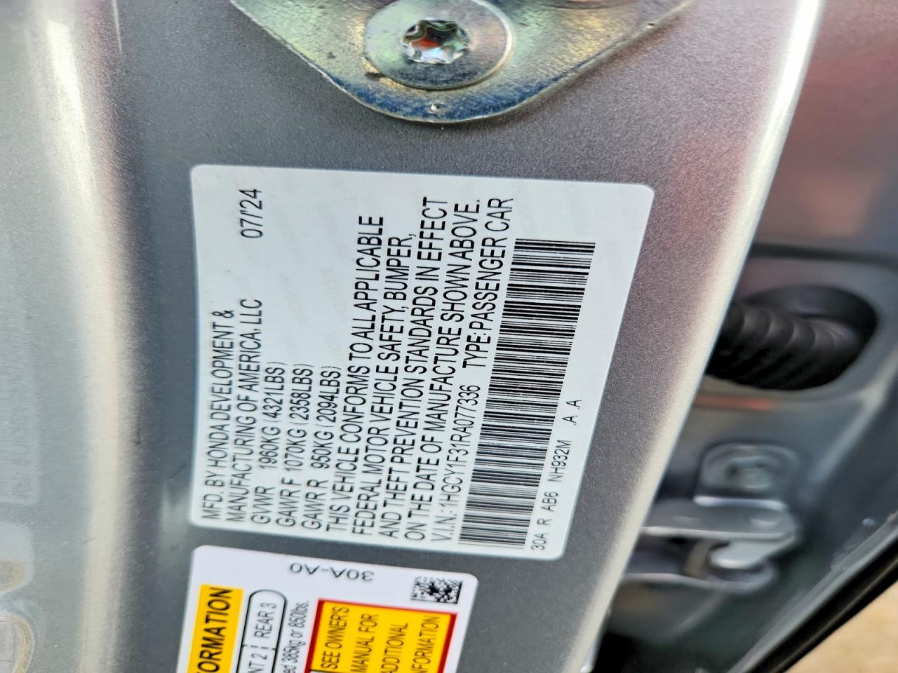 Honda Accord Ex