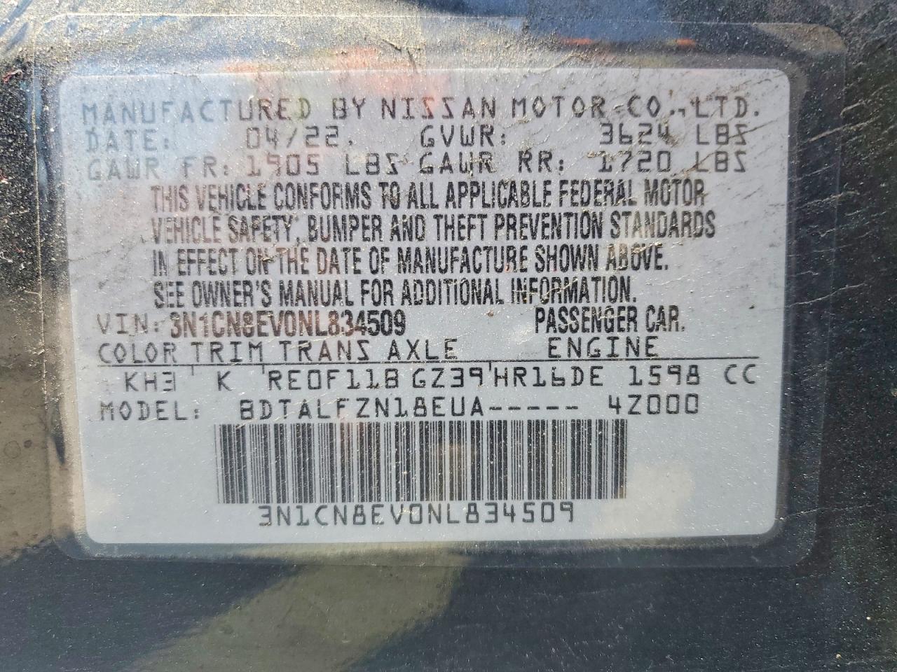 Nissan Versa Sv