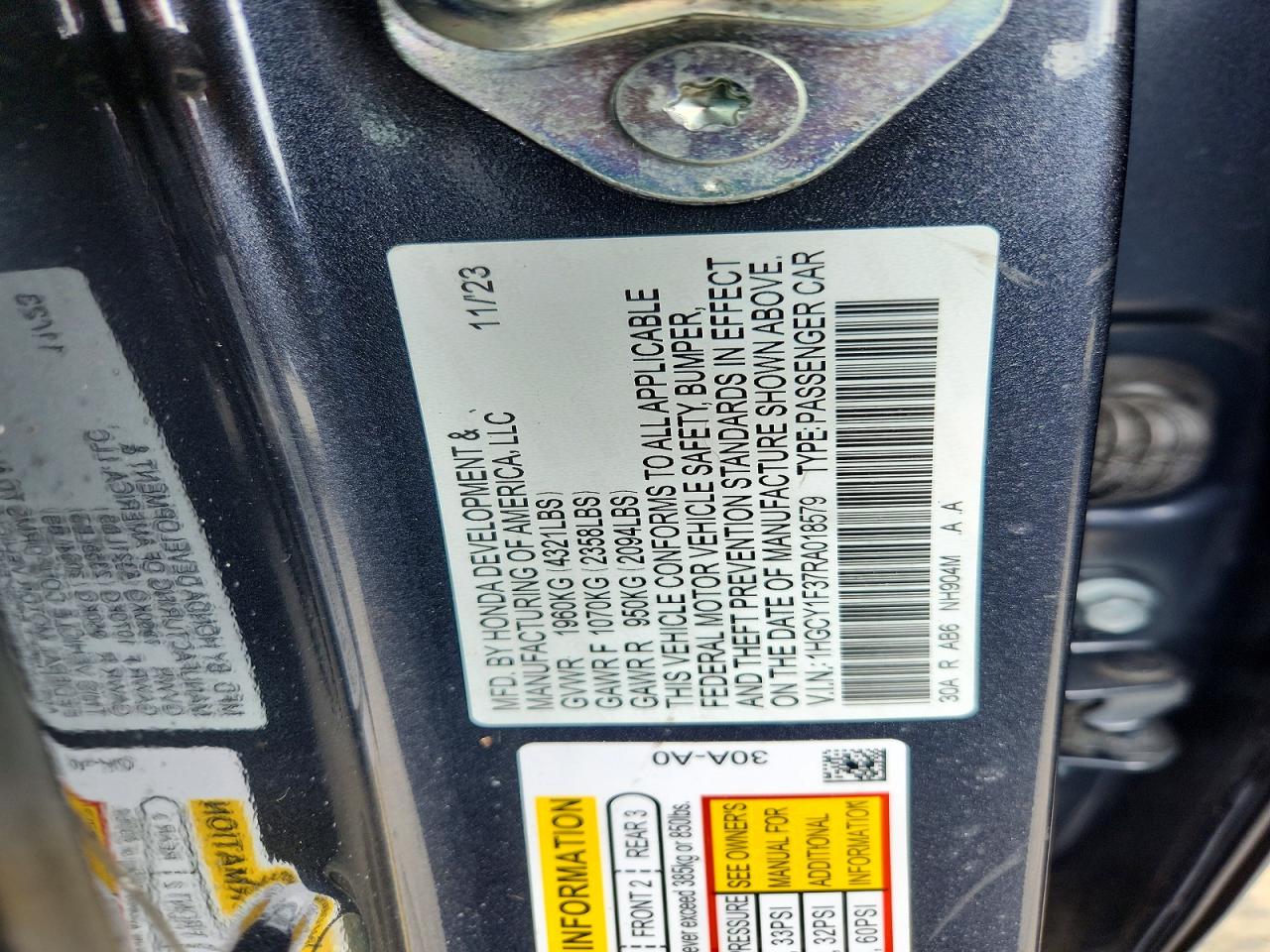 Honda Accord Ex