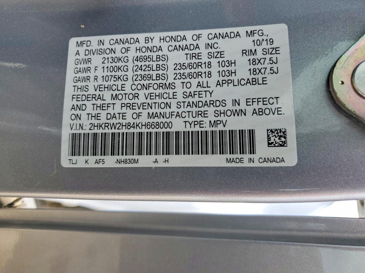 Honda Crv Exl