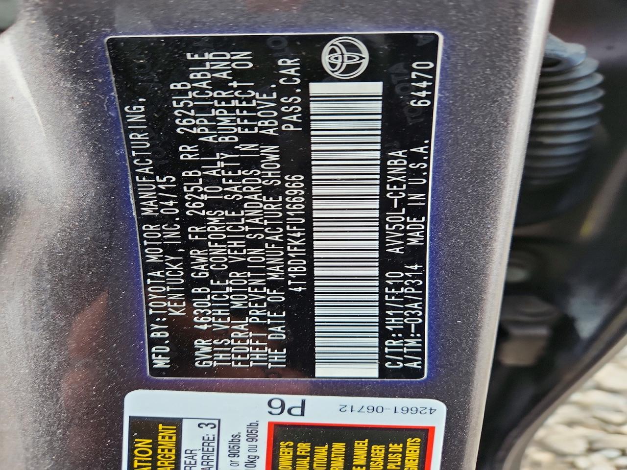 Toyota Camry Le