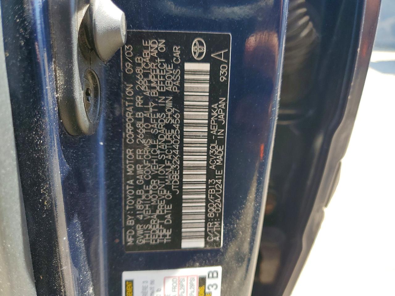 Toyota Camry Le