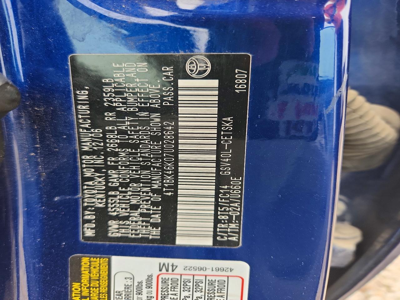 Toyota Camry Se V6