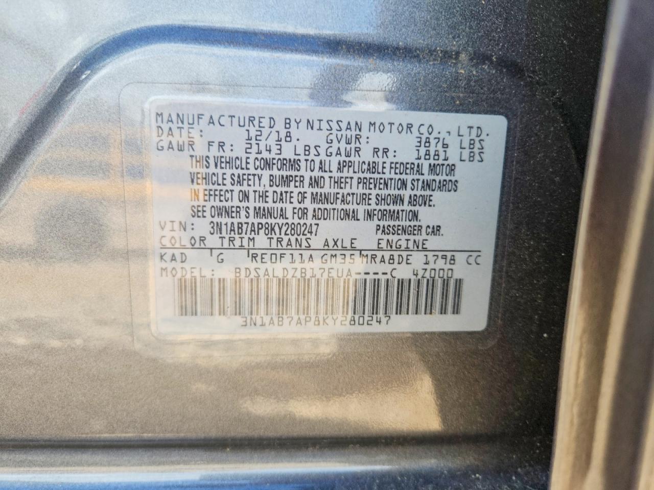Nissan Sentra Sv
