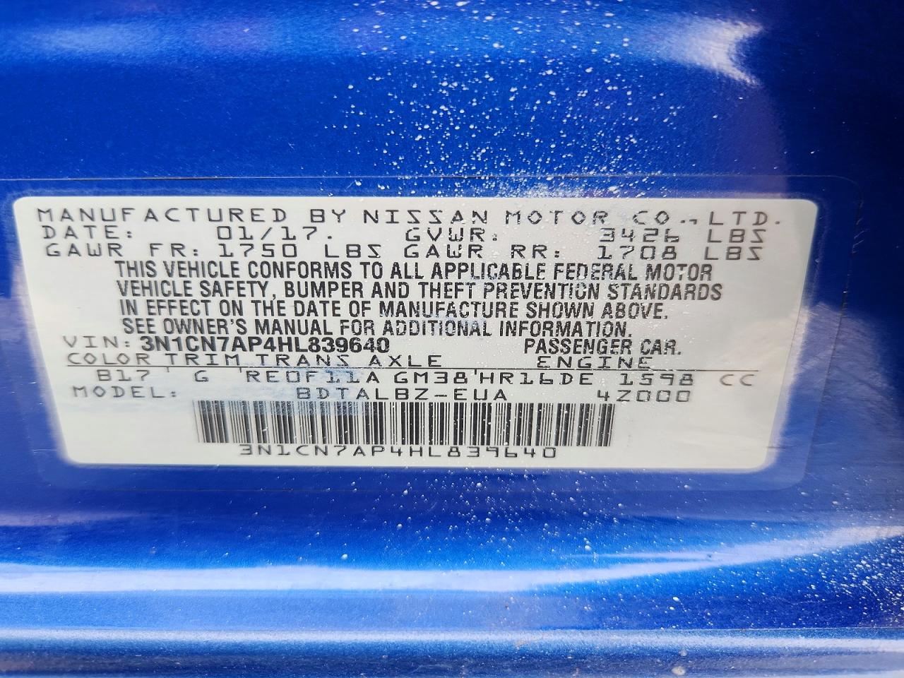 Nissan Versa 1.6 Sv
