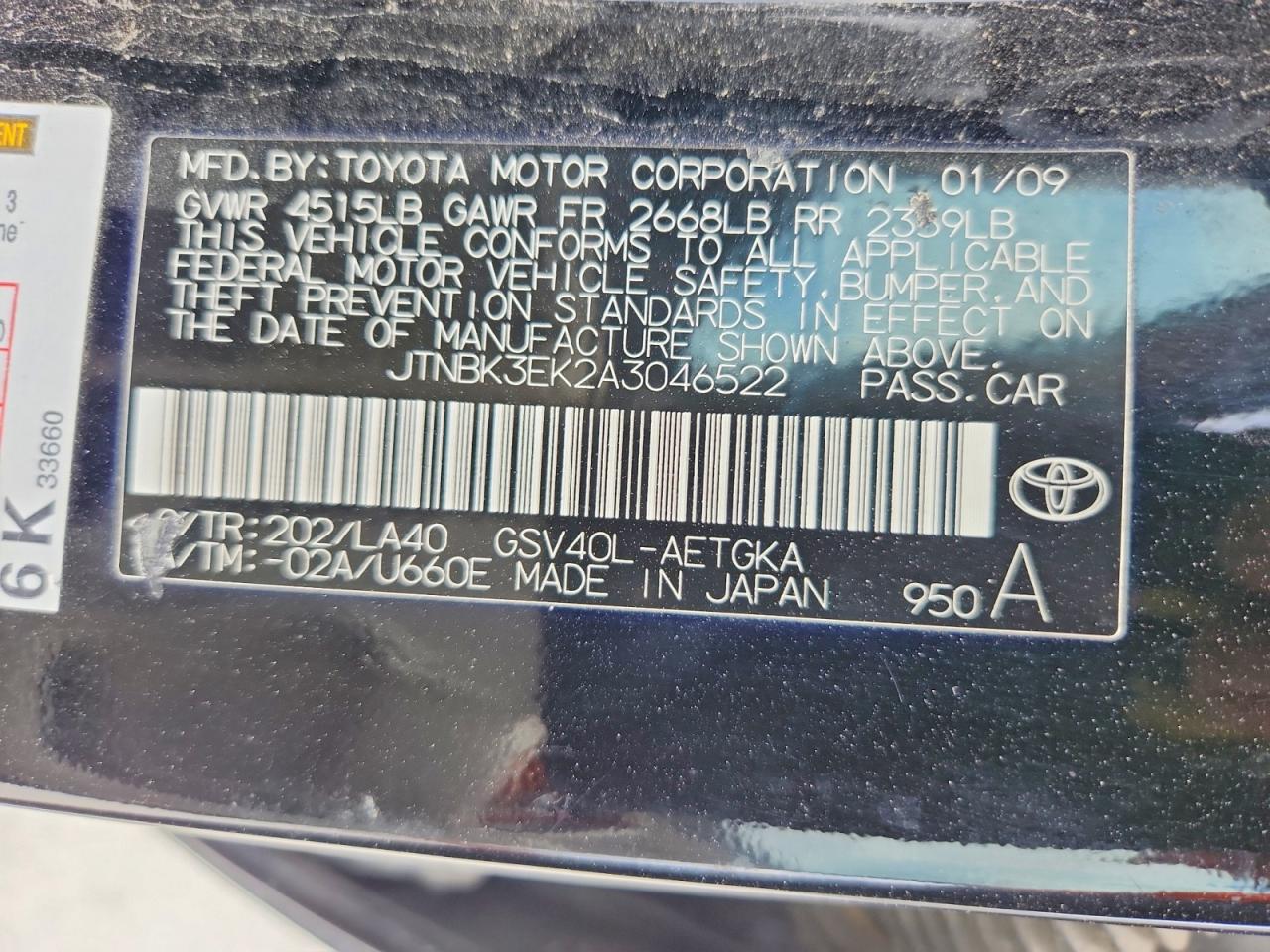 Toyota Camry Xle V6