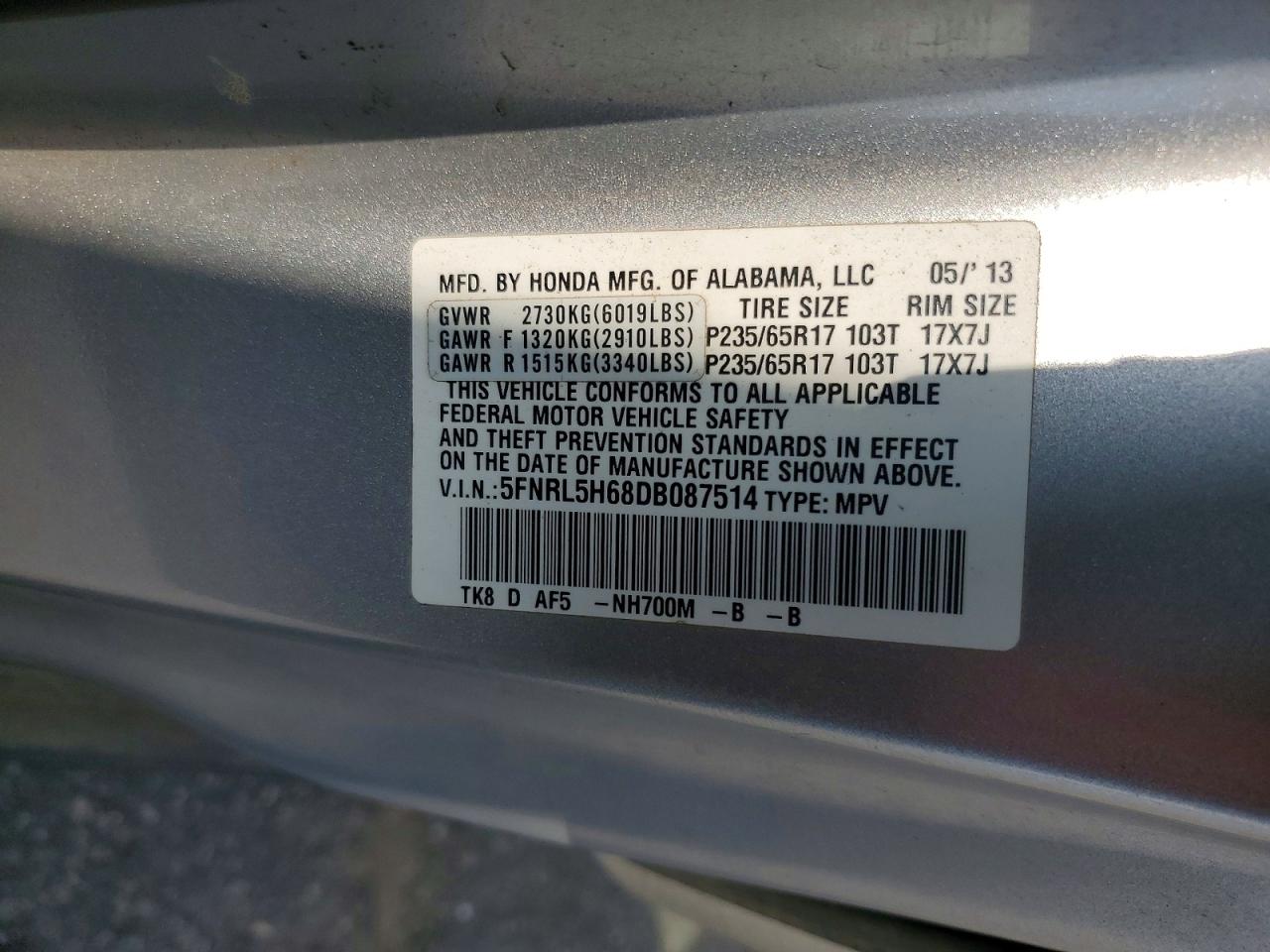 Honda Odyssey Exl