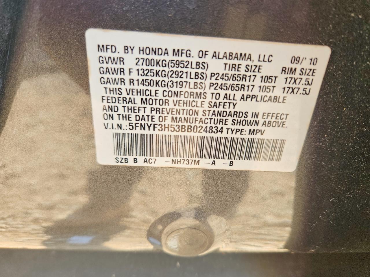 Honda Pilot Exl