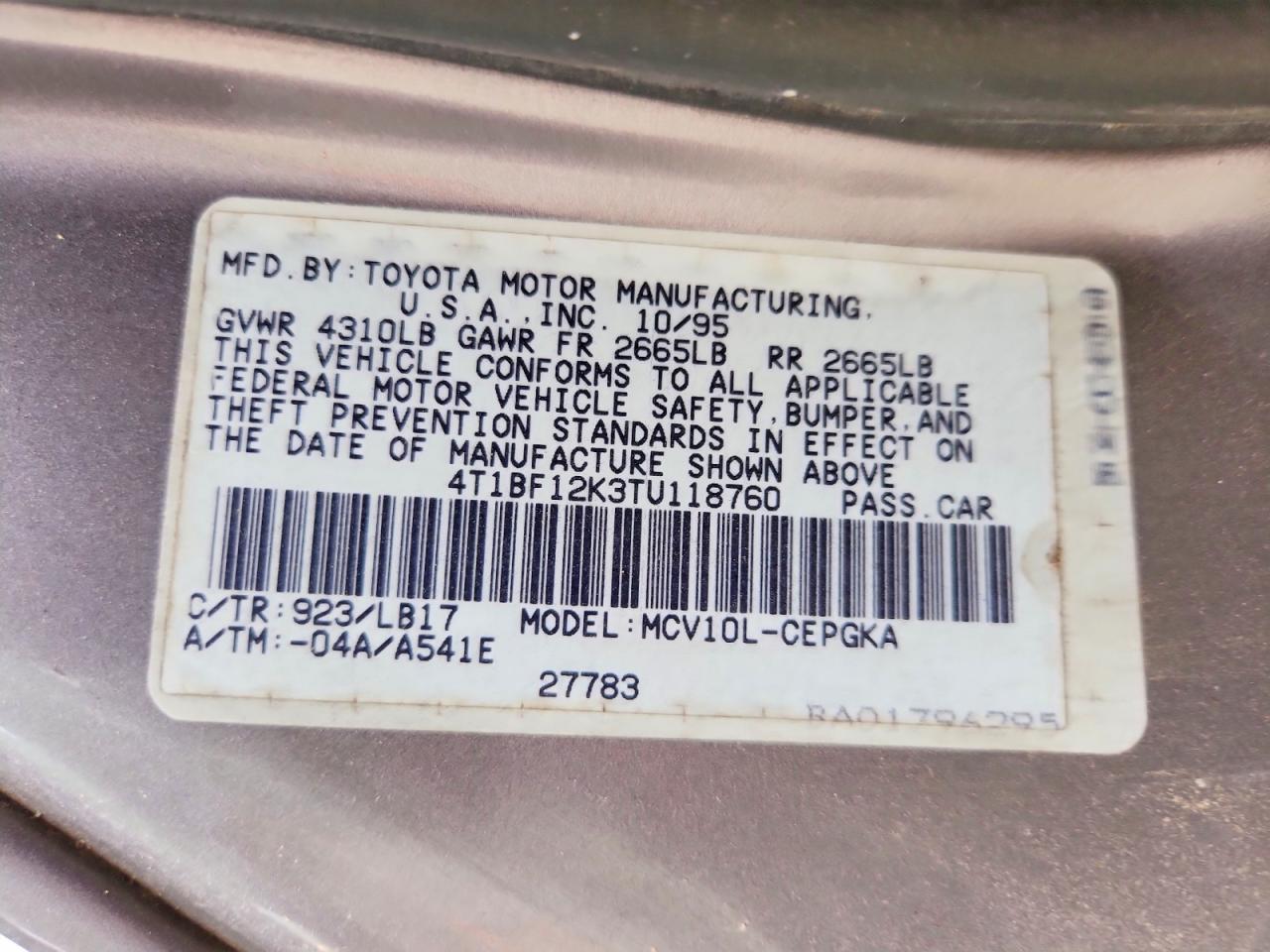 Toyota Camry Xle V6
