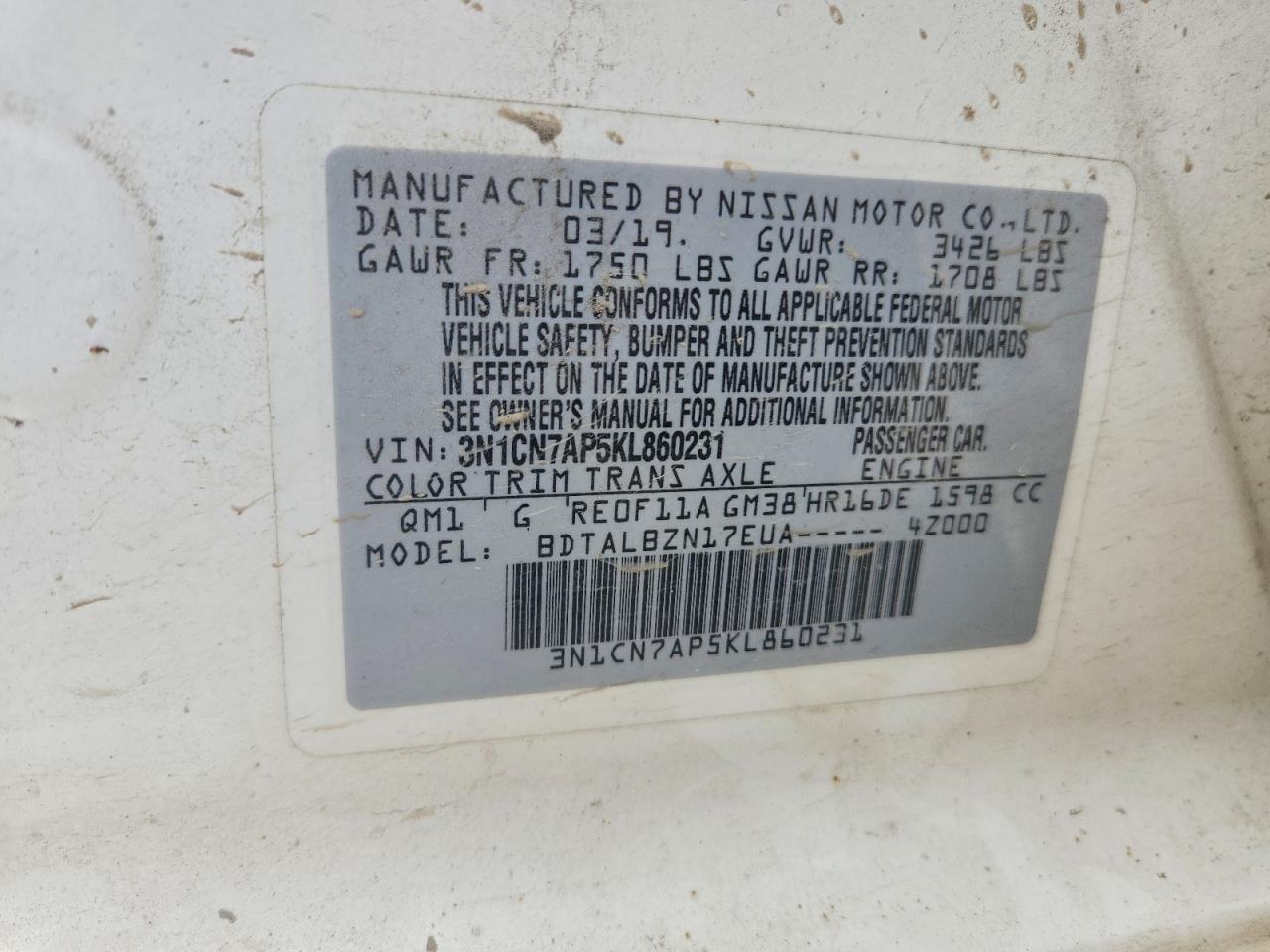 Nissan Versa Sv