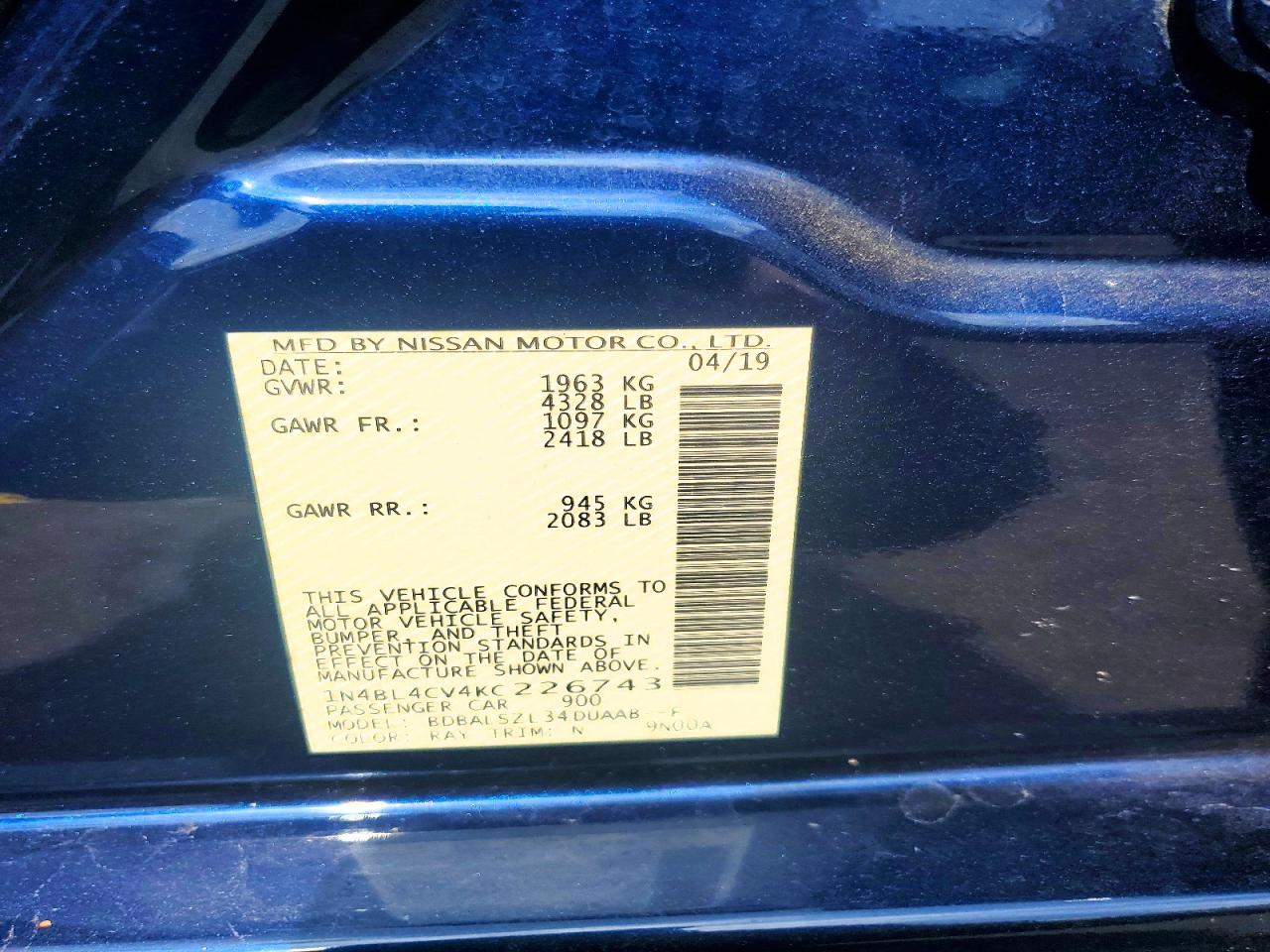 Nissan Altima Sr