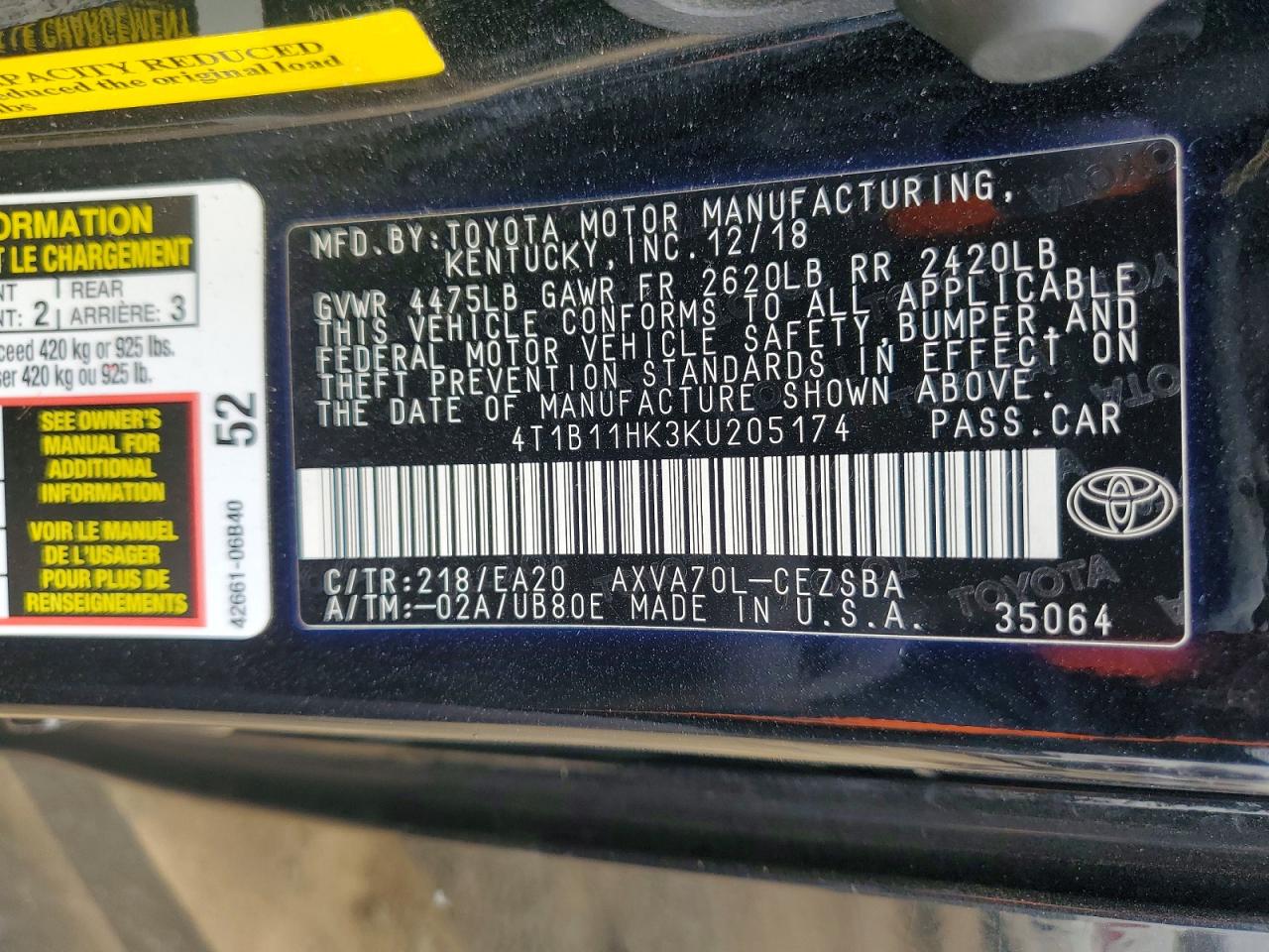 Toyota Camry Se