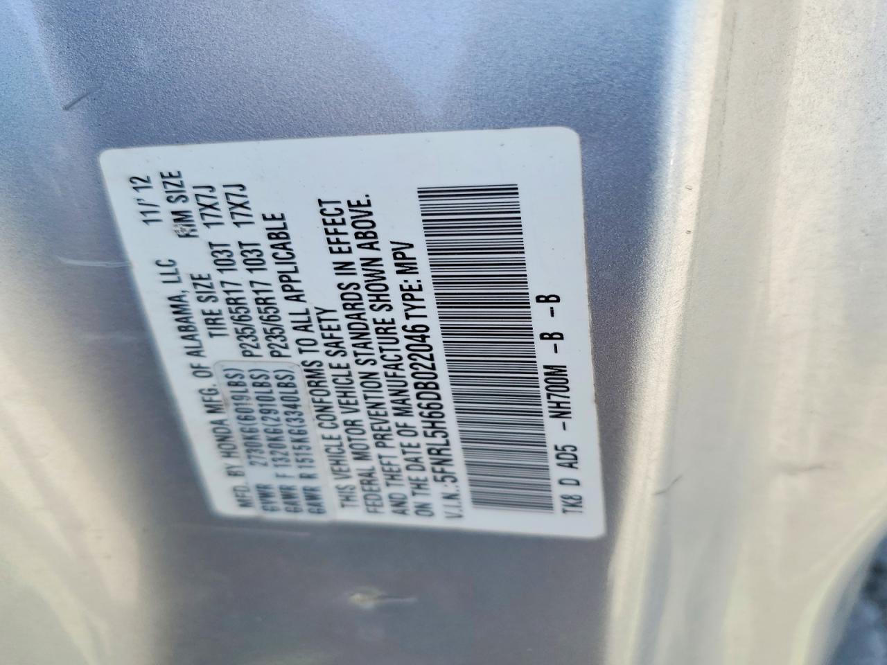 Honda Odyssey Exl