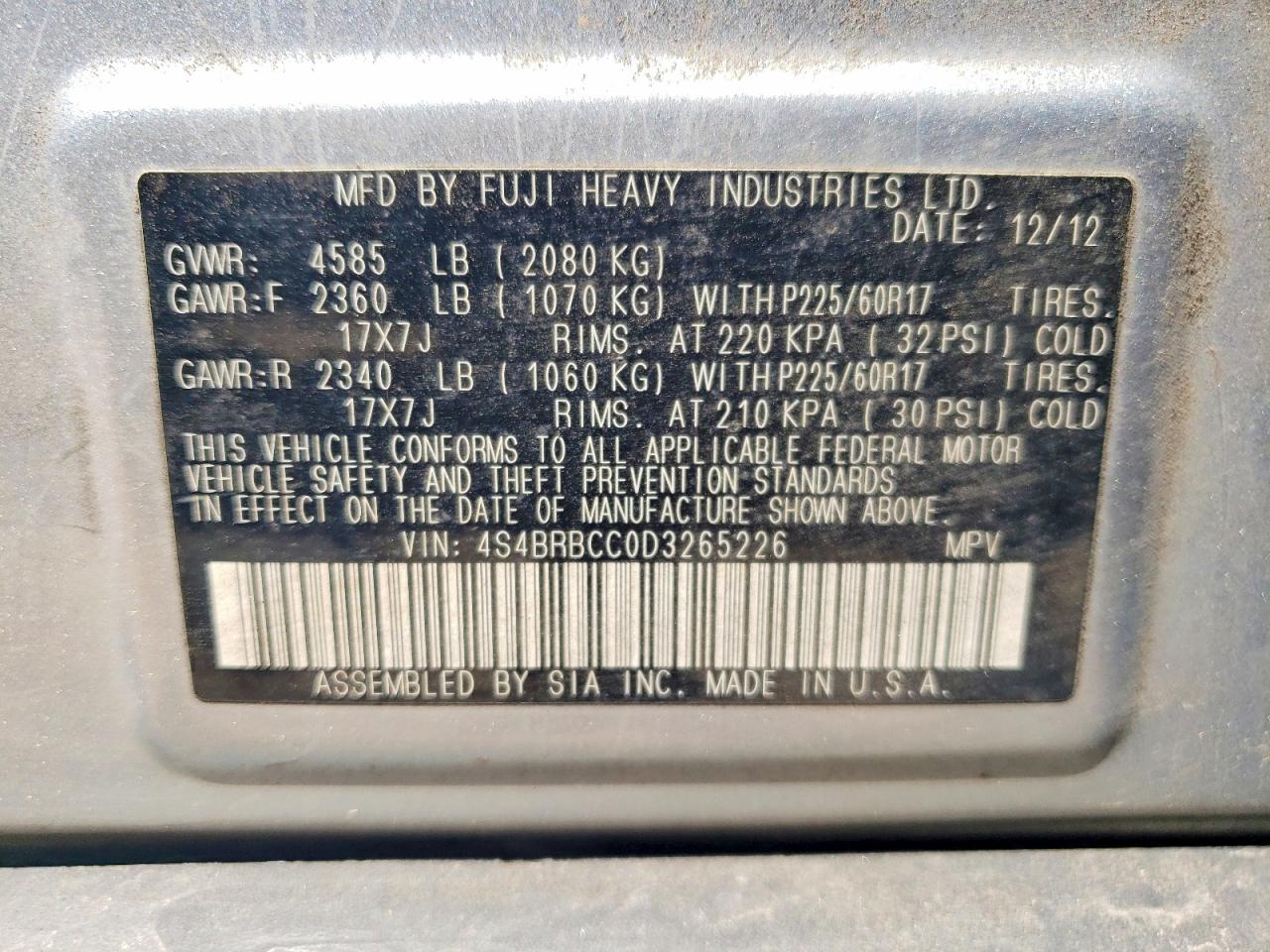 Subaru Outback 2.5i Premium