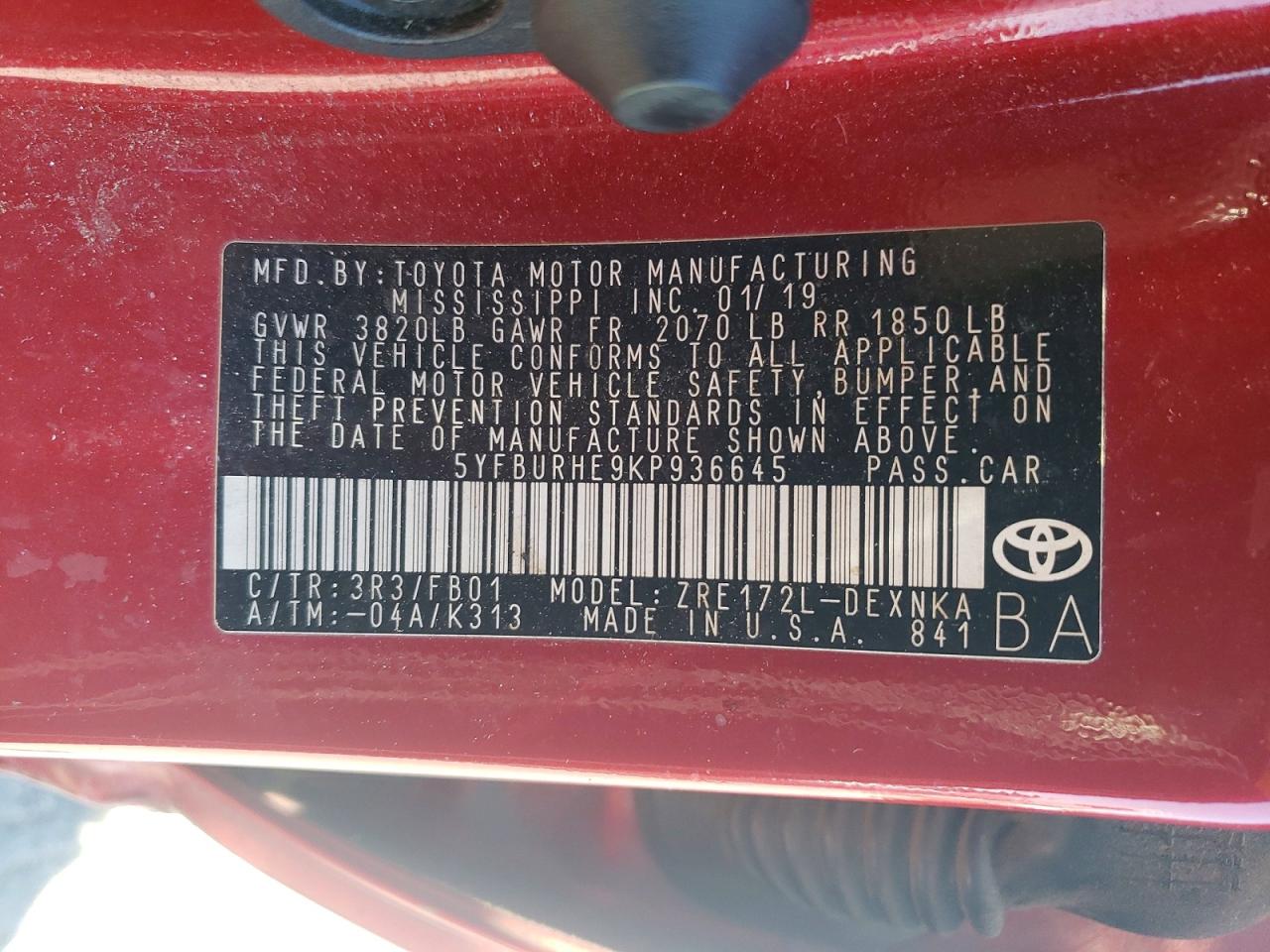 Toyota Corolla Le