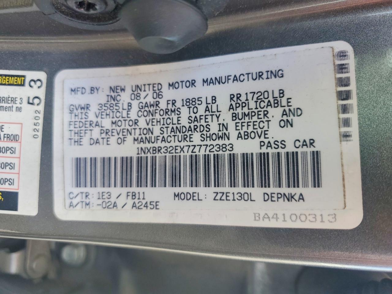 Toyota Corolla Le
