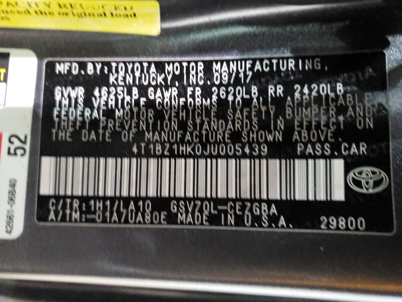Toyota Camry Xle V6
