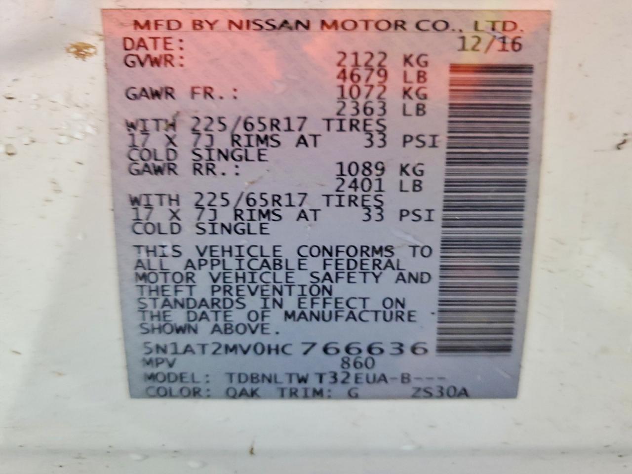 Nissan Rogue Sv