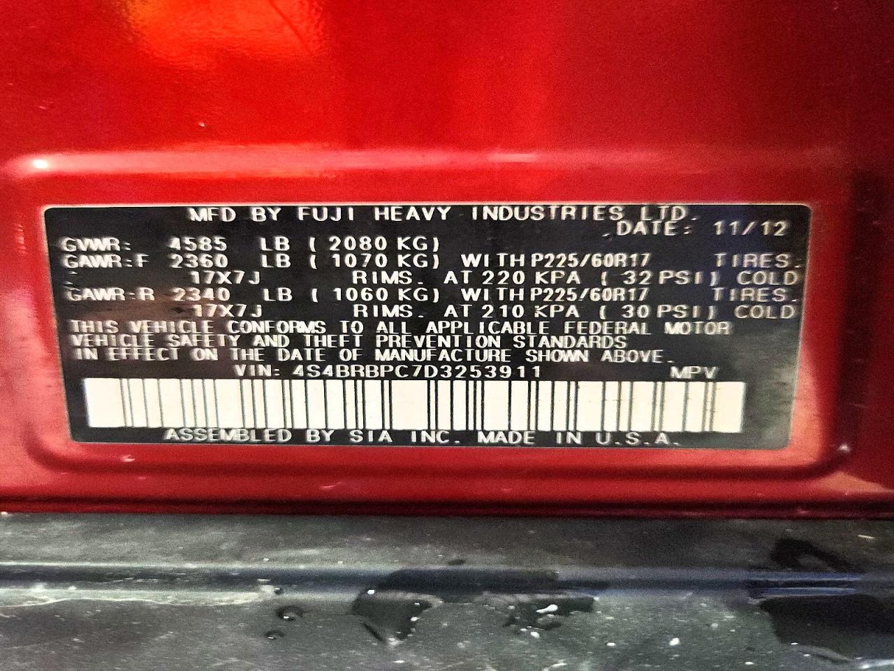 Subaru Outback 2.5i Limited