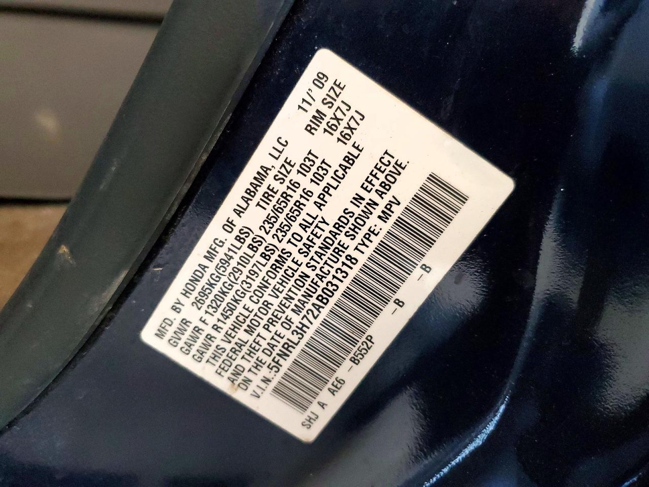Honda Odyssey Exl