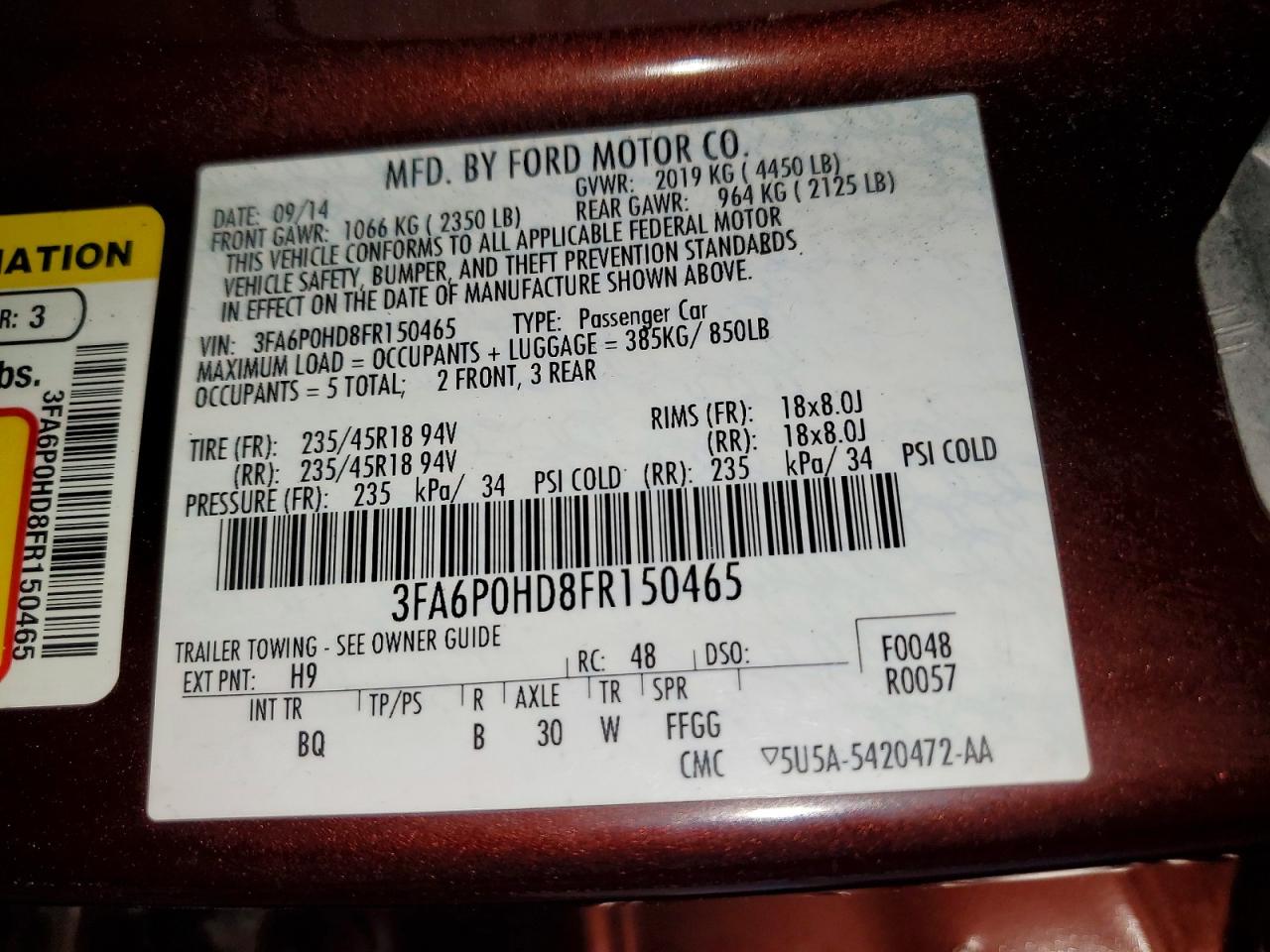 Ford Fusion Se