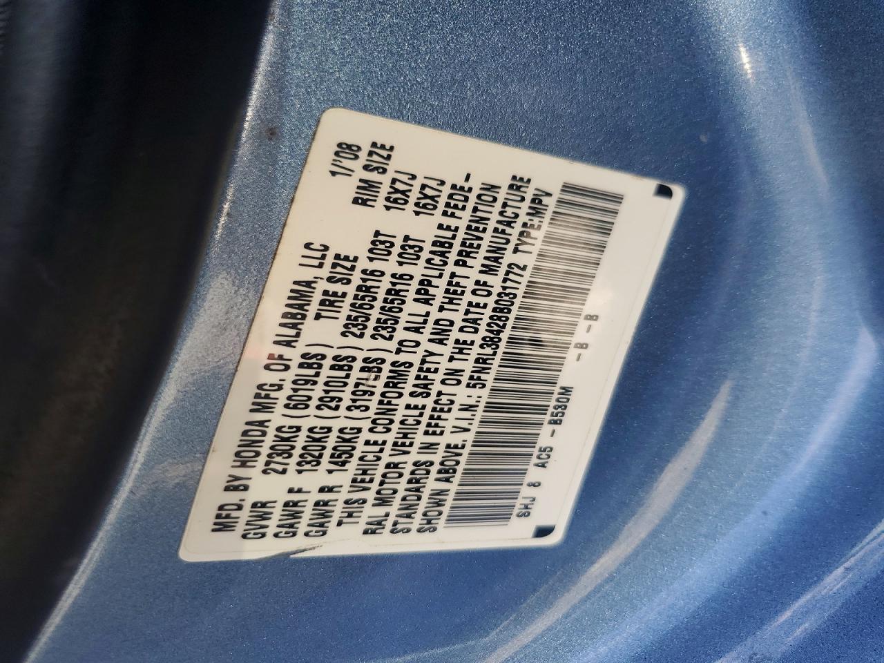 Honda Odyssey Ex