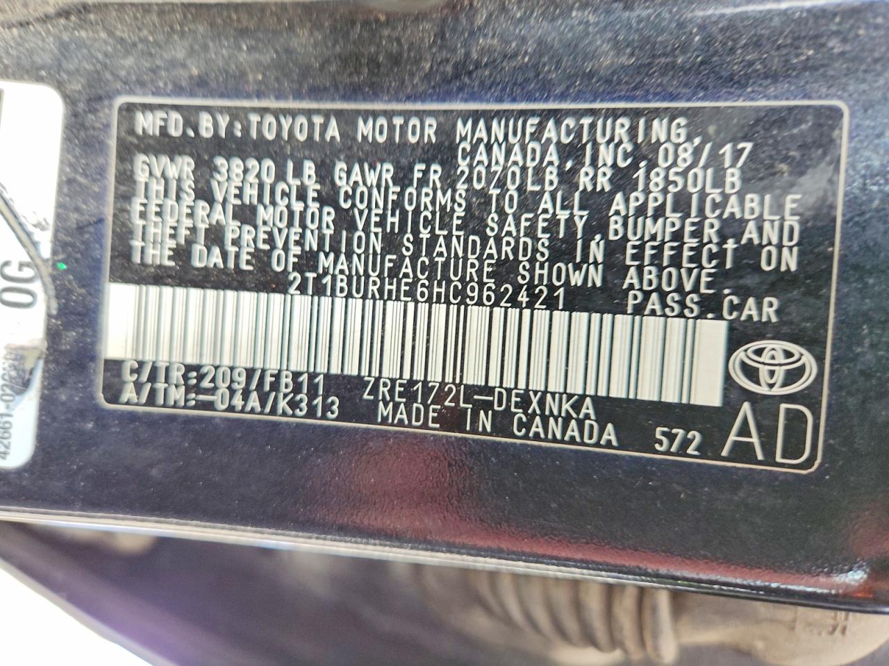 Toyota Corolla Le