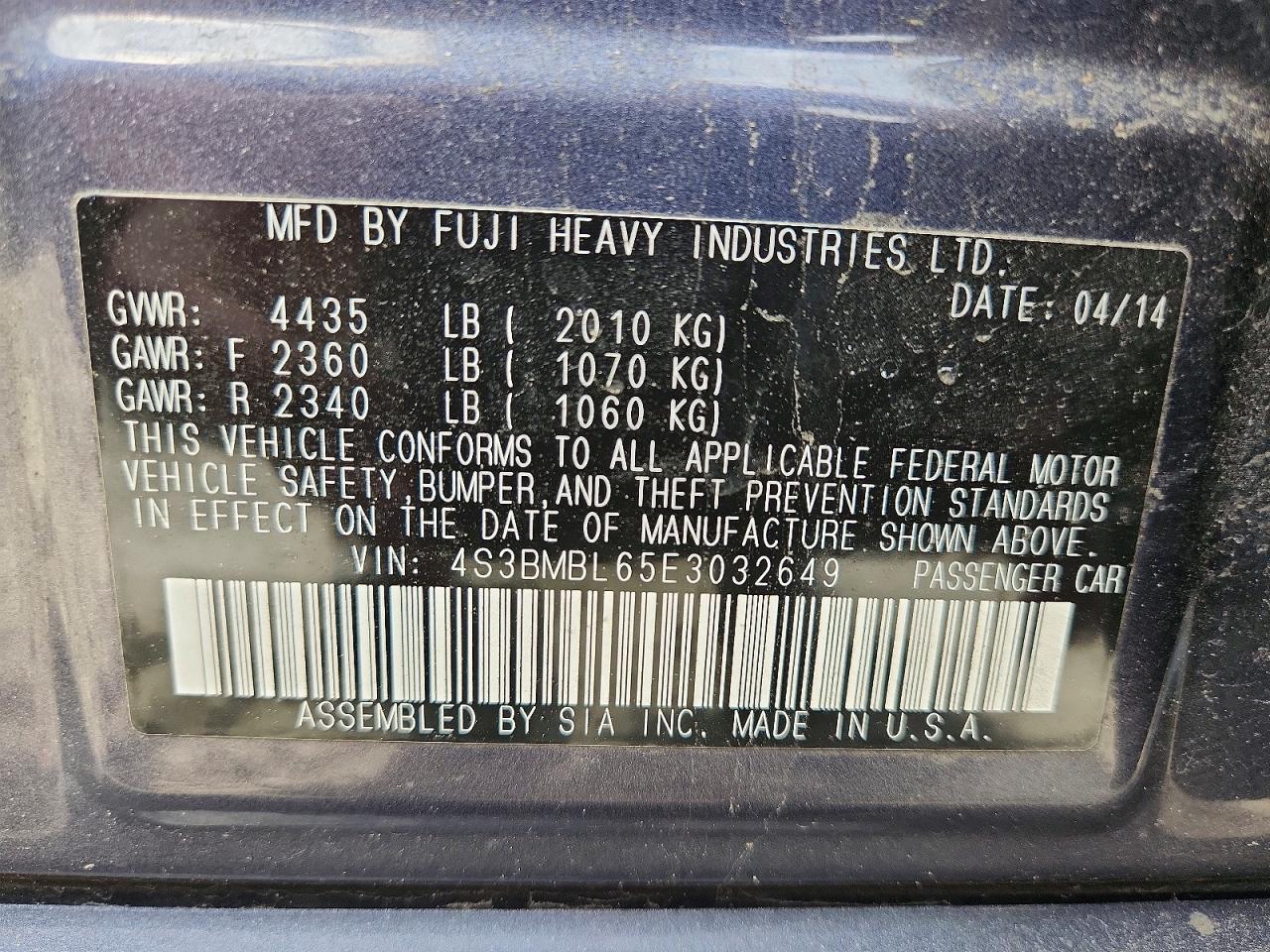 Subaru Legacy 2.5i Limited