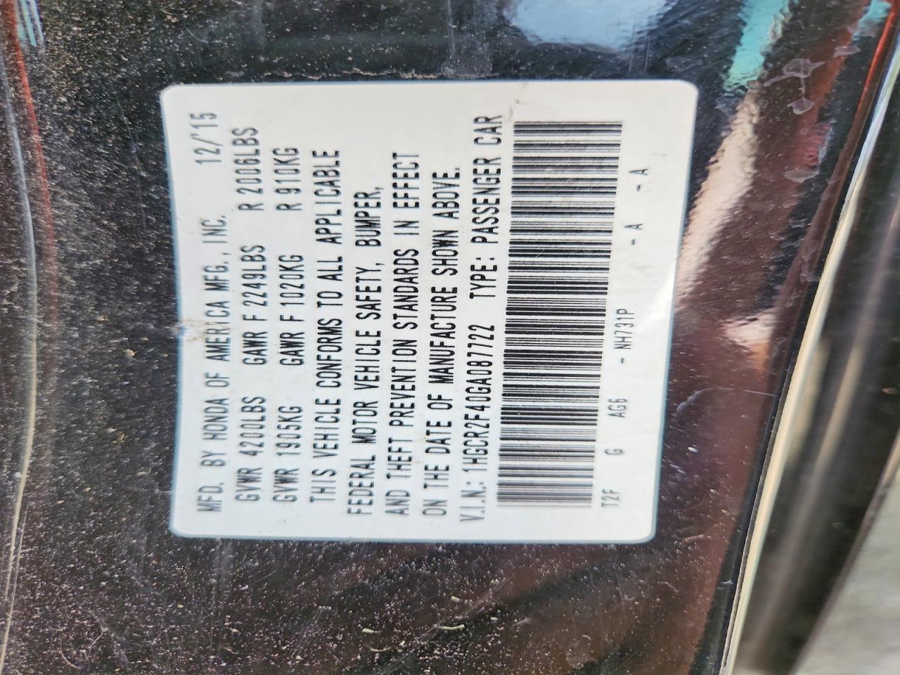 Honda Accord Lx