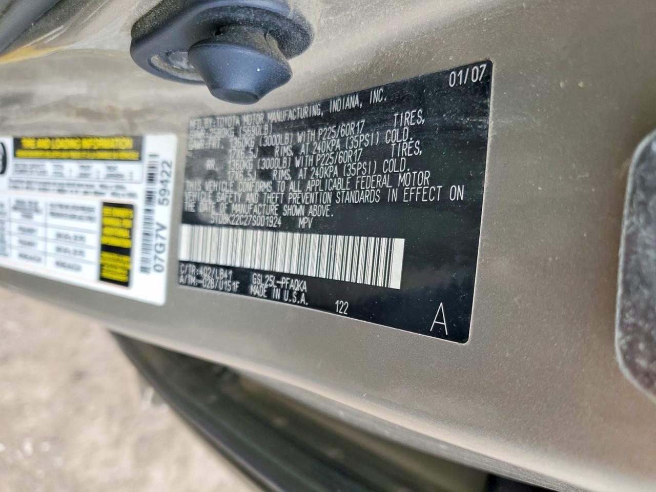 Toyota Sienna Xle Limited 7-passenger
