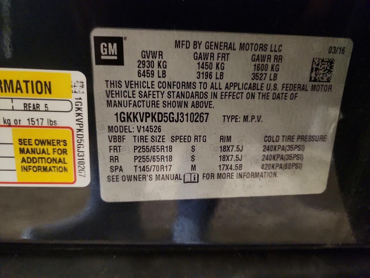 GMC Acadia Sle