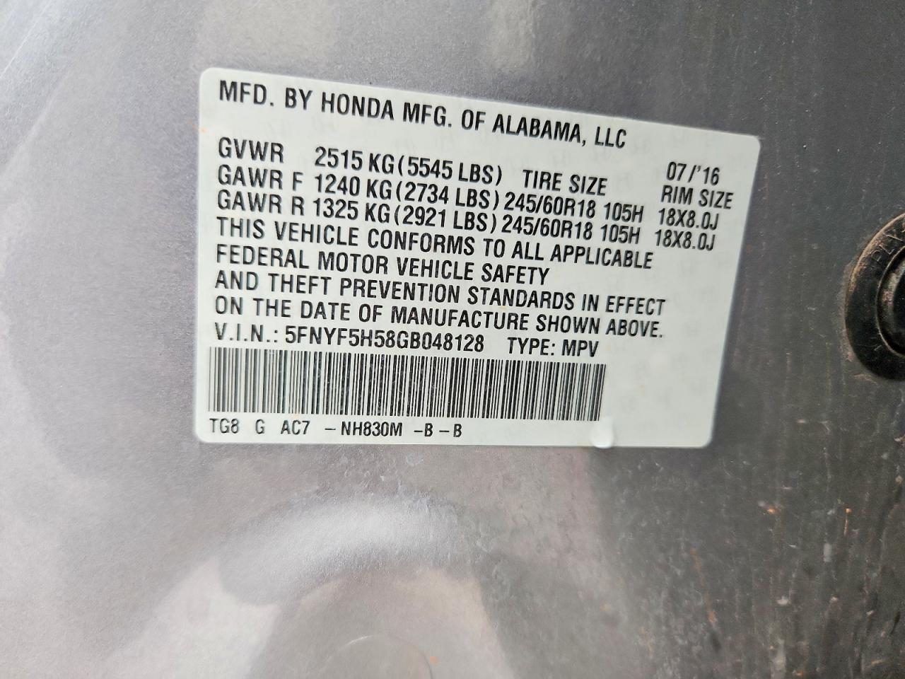 Honda Pilot Exl